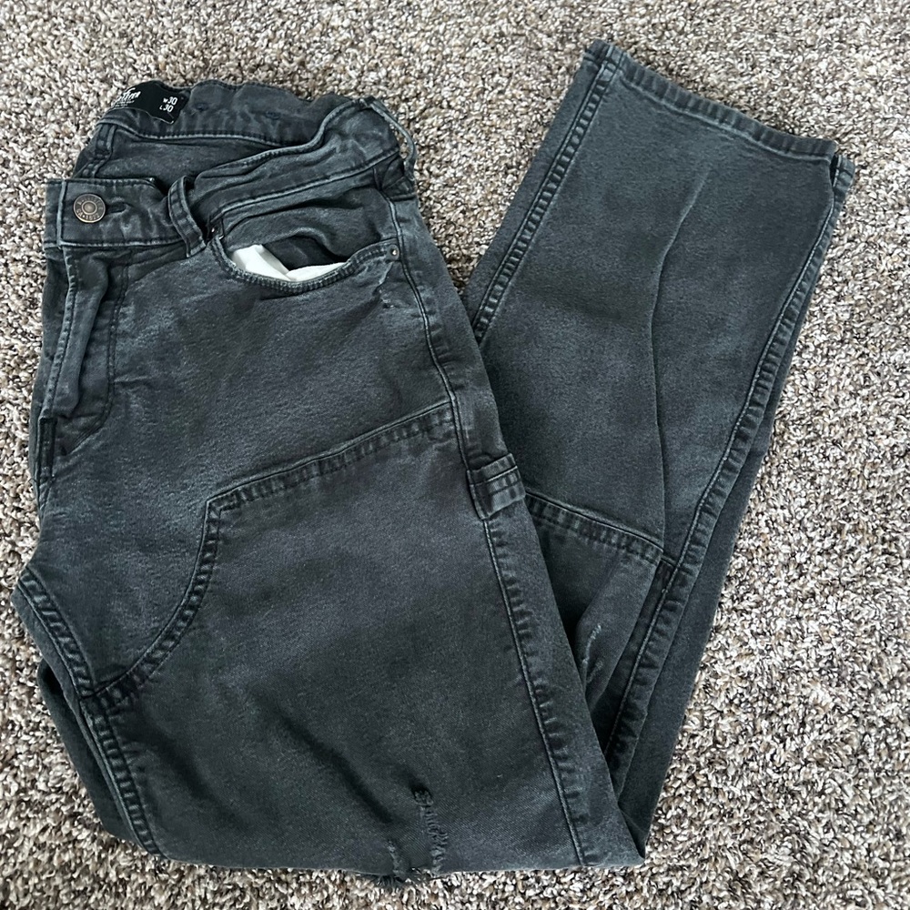 Hollister Dark Gray Straight Jeans